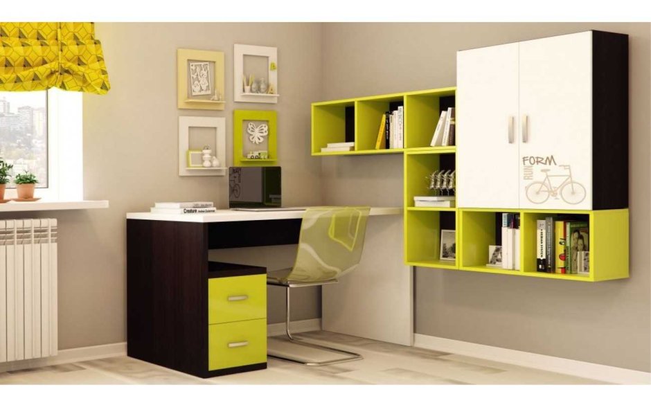 Стеллаж в комнату подростка