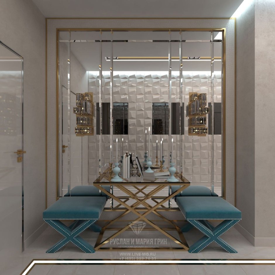 Зеркало с фацетом арт деко