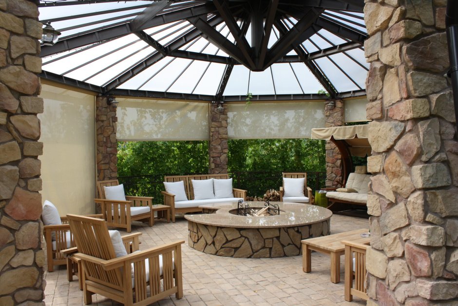 Беседка с очагом