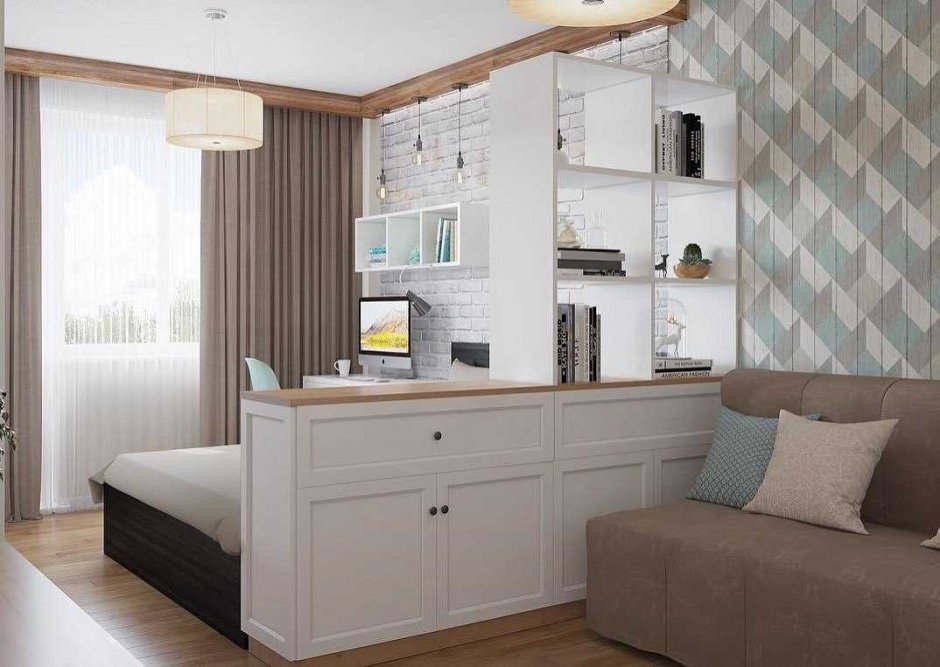 Перегородки для зонирования пространства в комнате