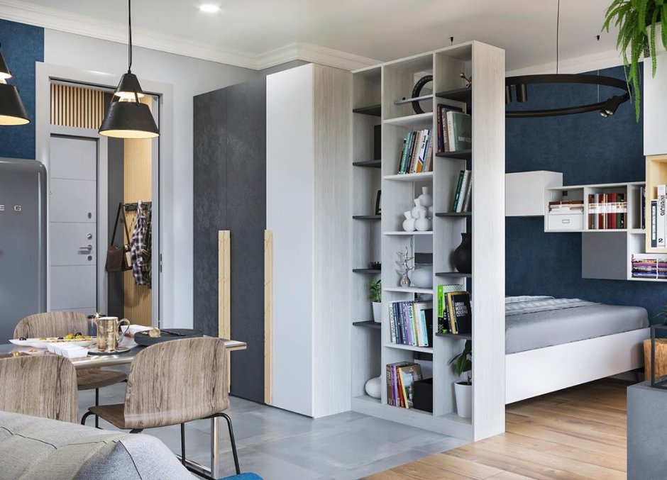 Стеллаж-перегородка 1664х372х2045 дуб сонома