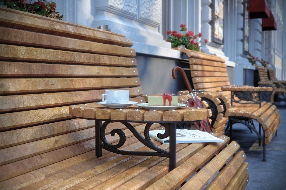 Скамейка у ворот