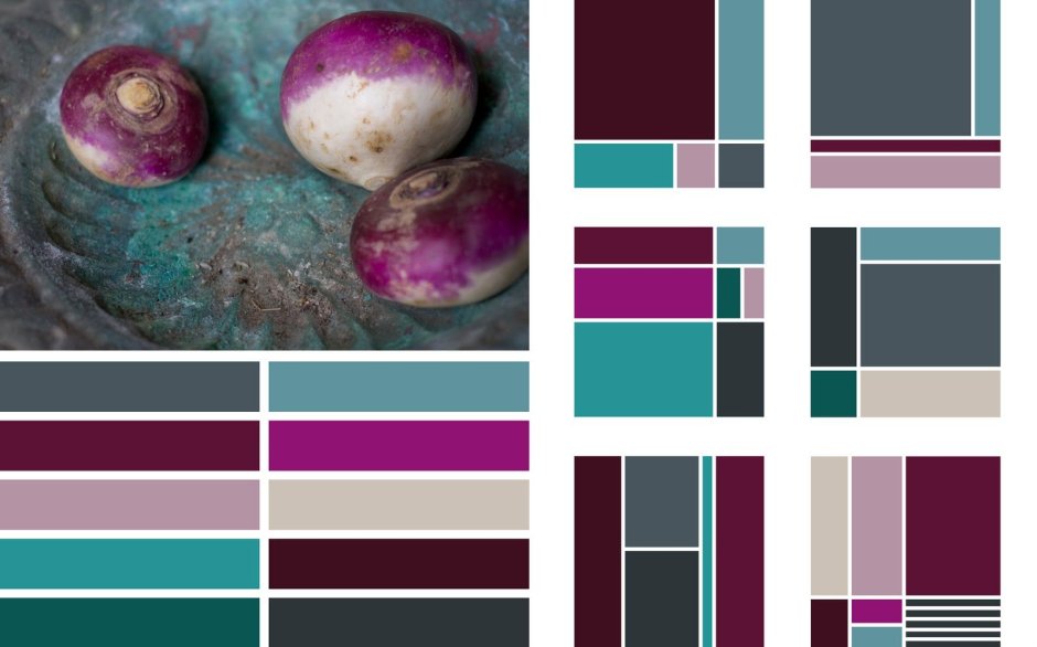 Сочетание с бирюзовым цветом