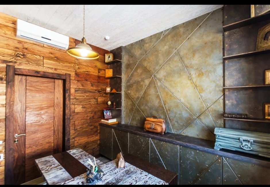 Состаренная штукатурка в интерьере