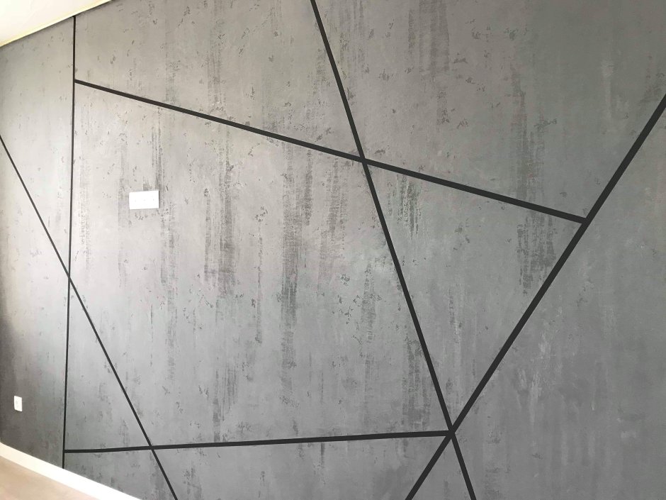 Штукатурка с геометрическими линиями