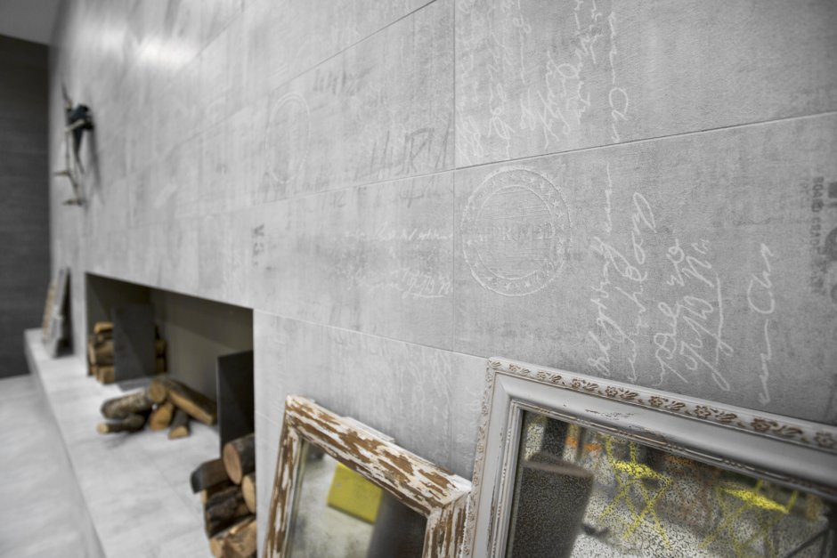 Плитка с эффектом бетона