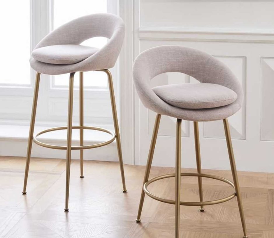 Стул барный West Elm-Lenox Velvet