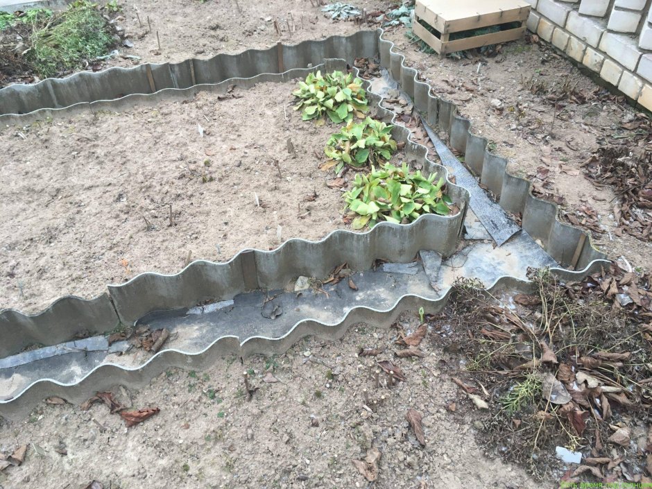 Грядки из шифера