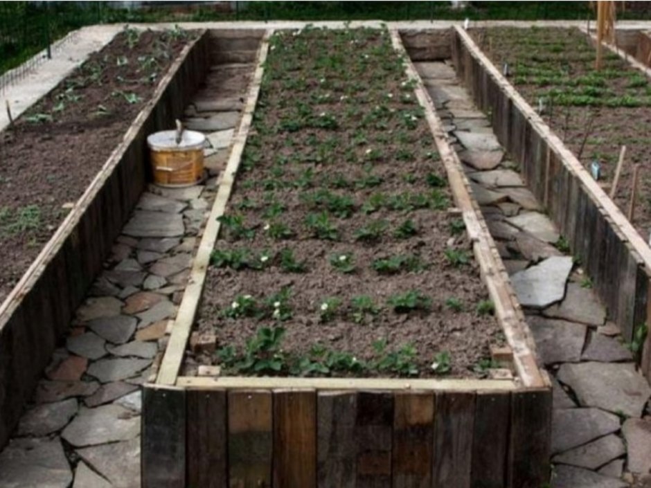 Грядки из блоков