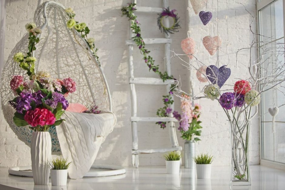 Гирлянда из живых цветов