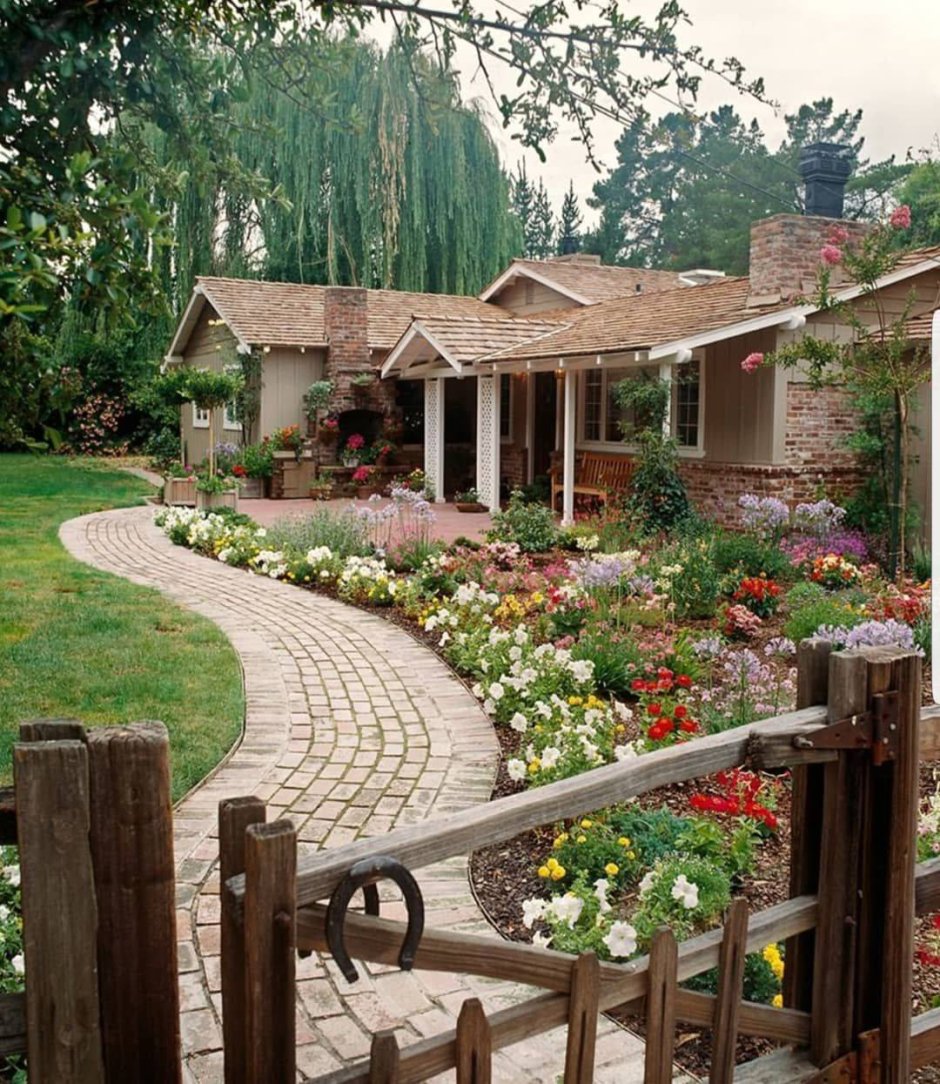 Ландшафтный стиль Кантри деревенский