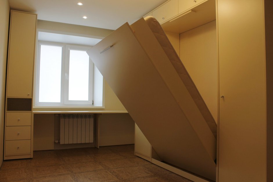 Кровать встроенная в шкаф купе