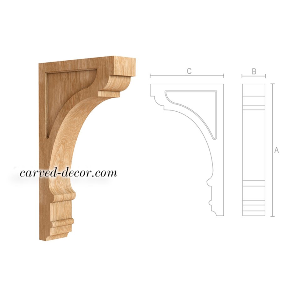 Держатель для карниза деревянный