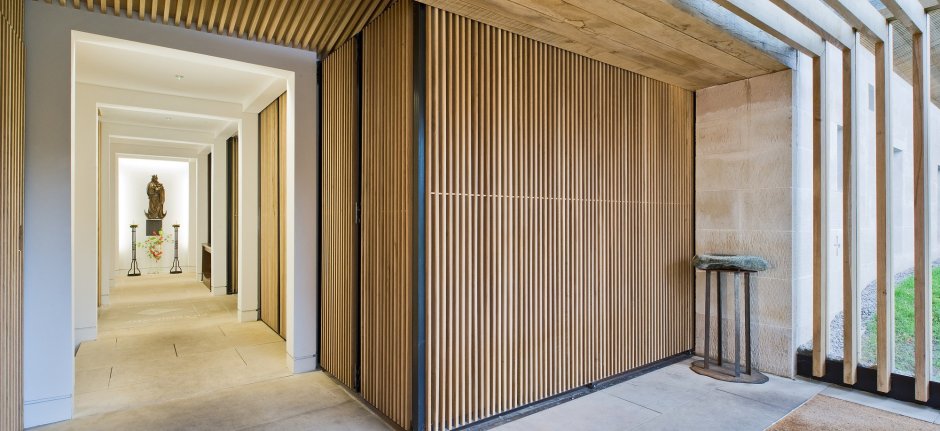 Раздвижная перегородка из реек