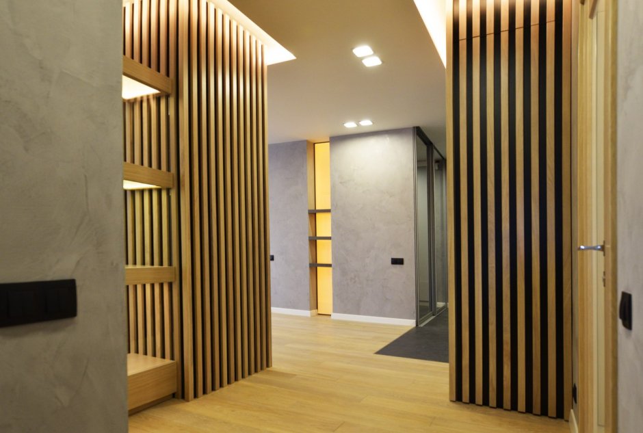 Шпонированные панели Topperfo Micro Ulme Stone Edition Acoustic Wood Panel