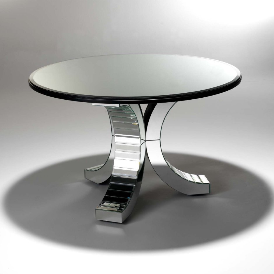 Стол круглый обеденный зеркальный