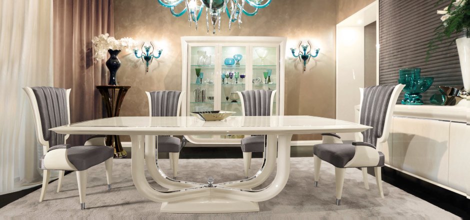 Овальный обеденный стол арт деко