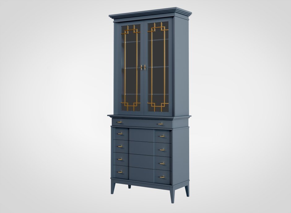 Буфет Manhattan серо-синего цвета