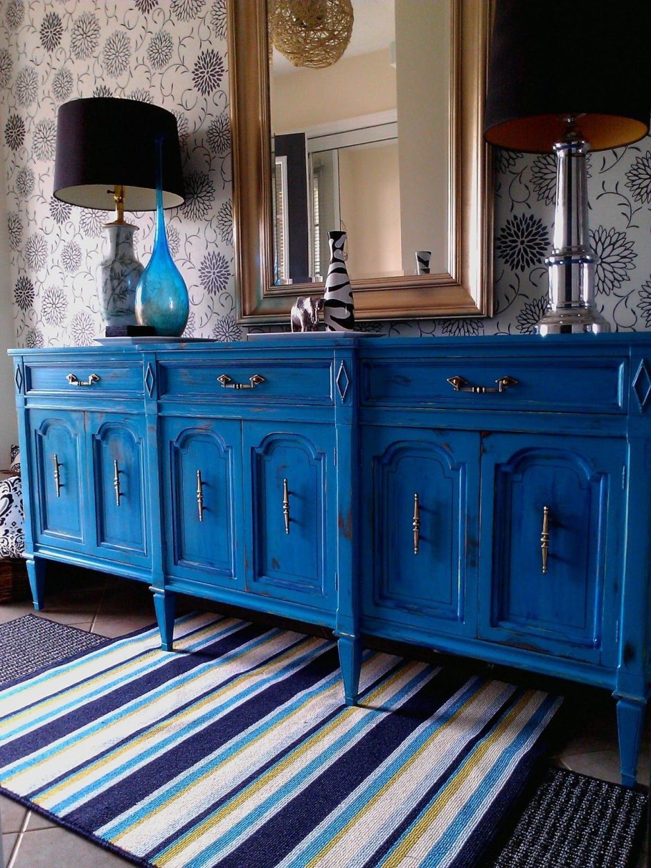 Мебель синего цвета