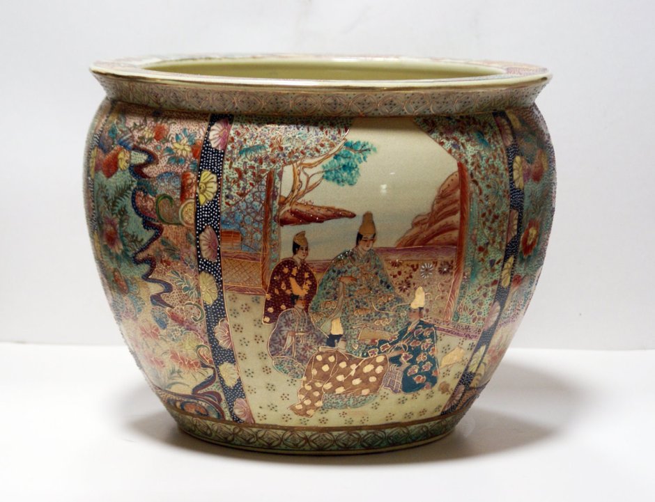 Кашпо китайские расписные