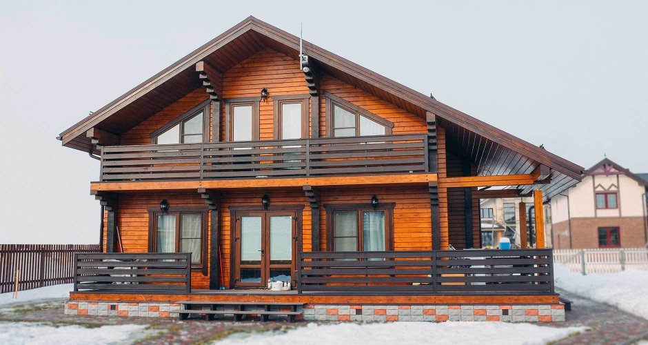 Цвета фасадов бревенчатых домов