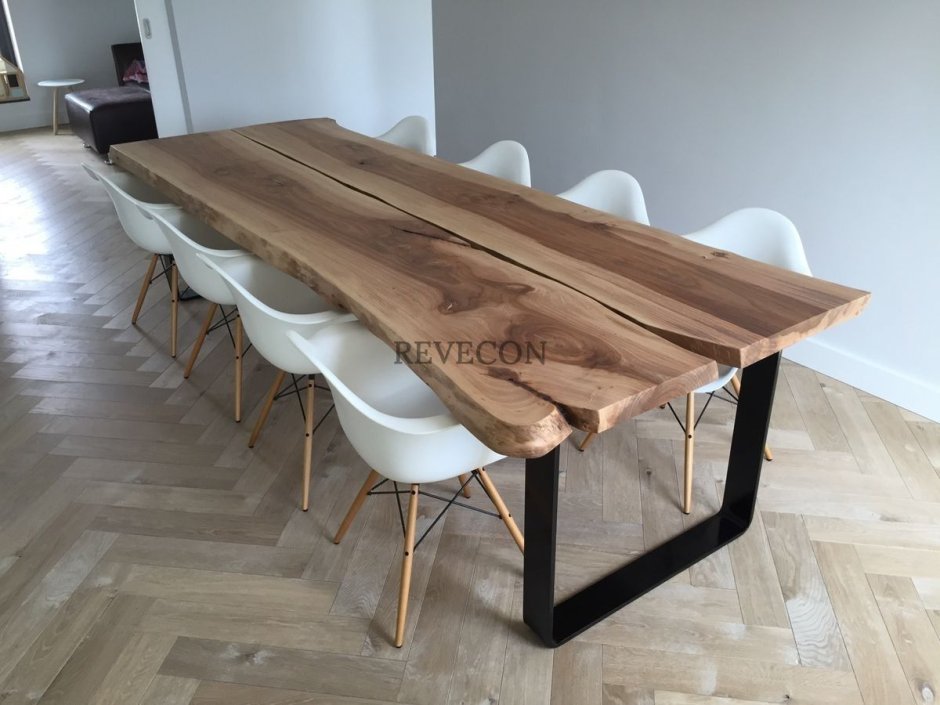 Стол в стиле лофт из слэба