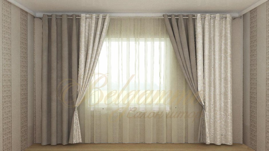 Шторы для потолочного карниза в гостиную