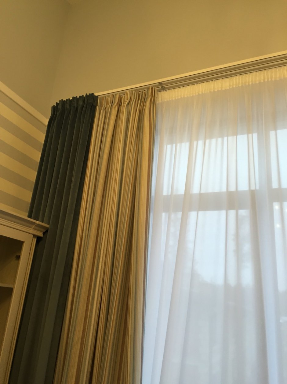 Шторы на люверсах с тюлью