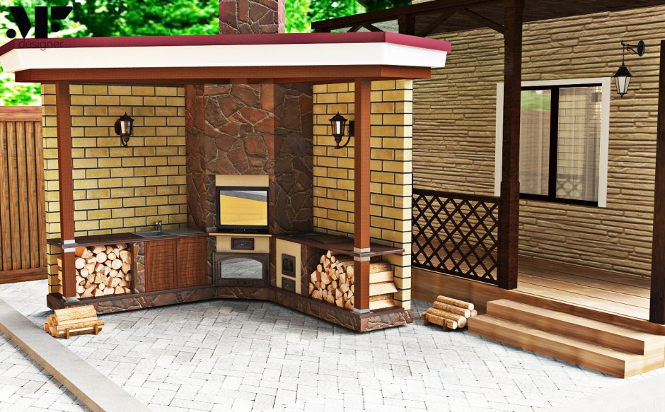 Барбекю в саду