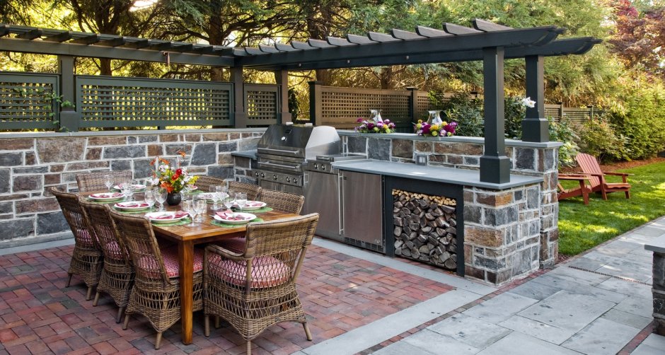 Ограждение зоны барбекю