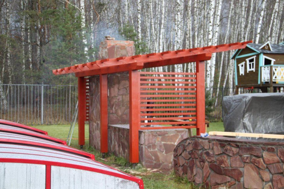 Ограждение мангальной зоны