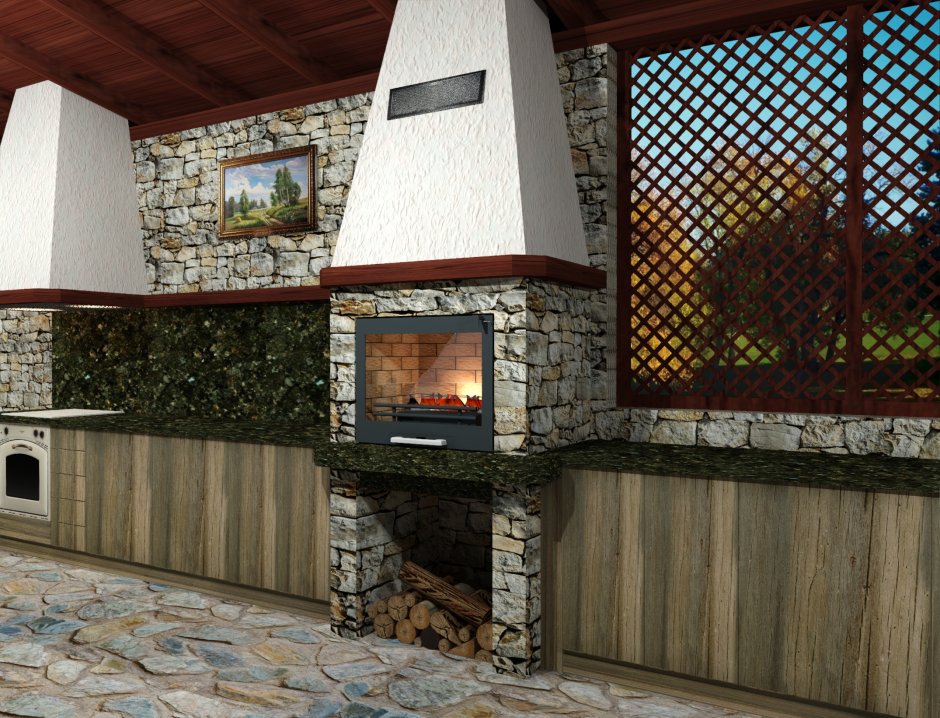 Лего кирпич мангальная зона