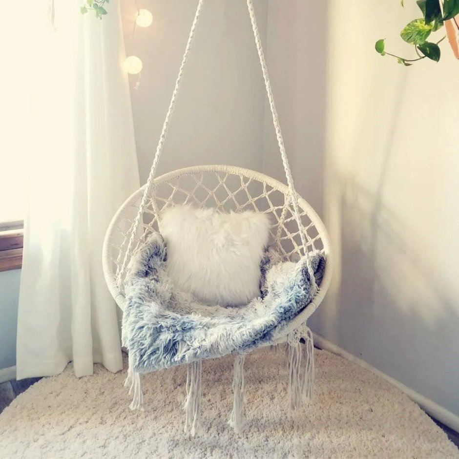 Круглая подвесная кровать