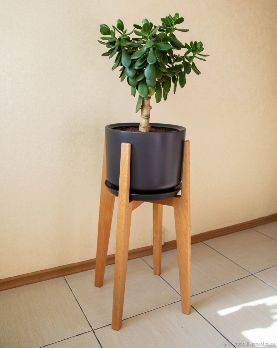 Подставка для цветов напольная деревянная