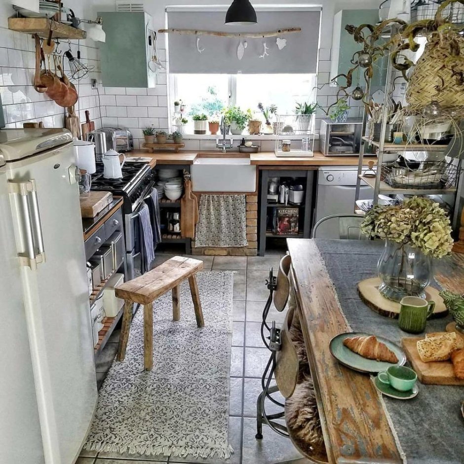Бохо в интерьере кухни