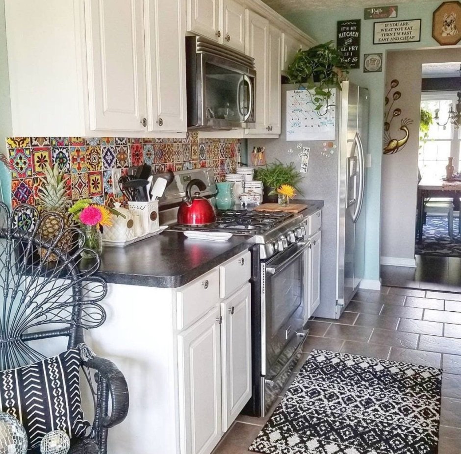 Стиль бохо в интерьере кухни