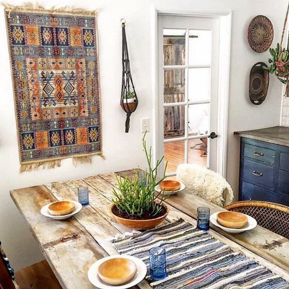 Маленькая кухня в стиле бохо