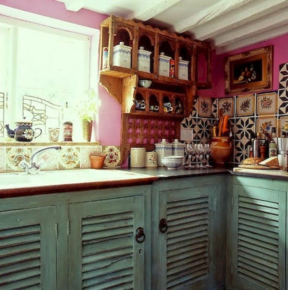 Кухня в стиле этно бохо в интерьере