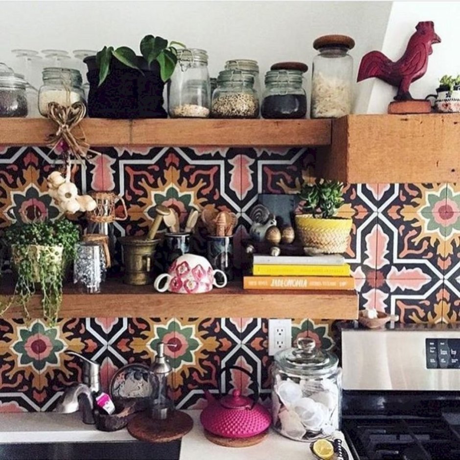 Стиль бохо в интерьере кухни