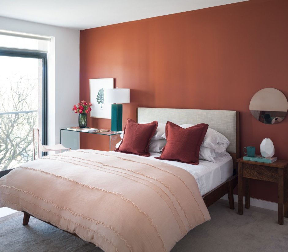 Синий и терракотовый в интерьере