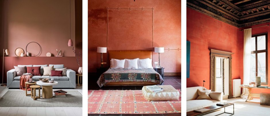 Спальня в винных тонах