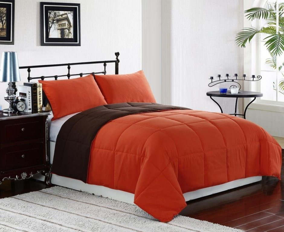 Спальня в терракотовом цвете