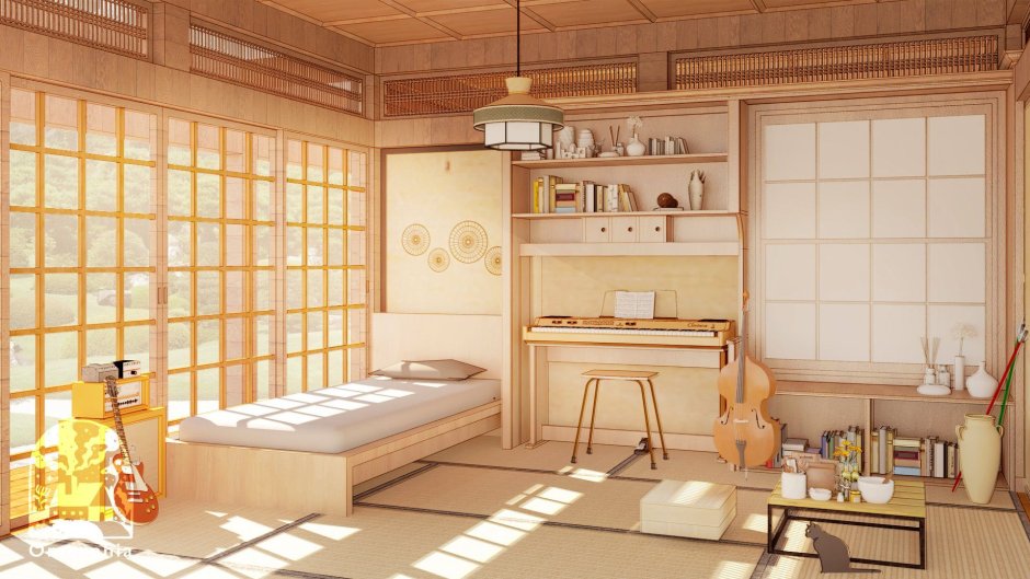 Стул в японском стиле