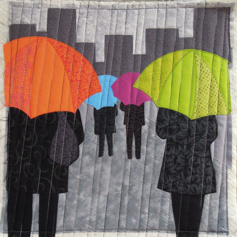 Картины из кусочков ткани