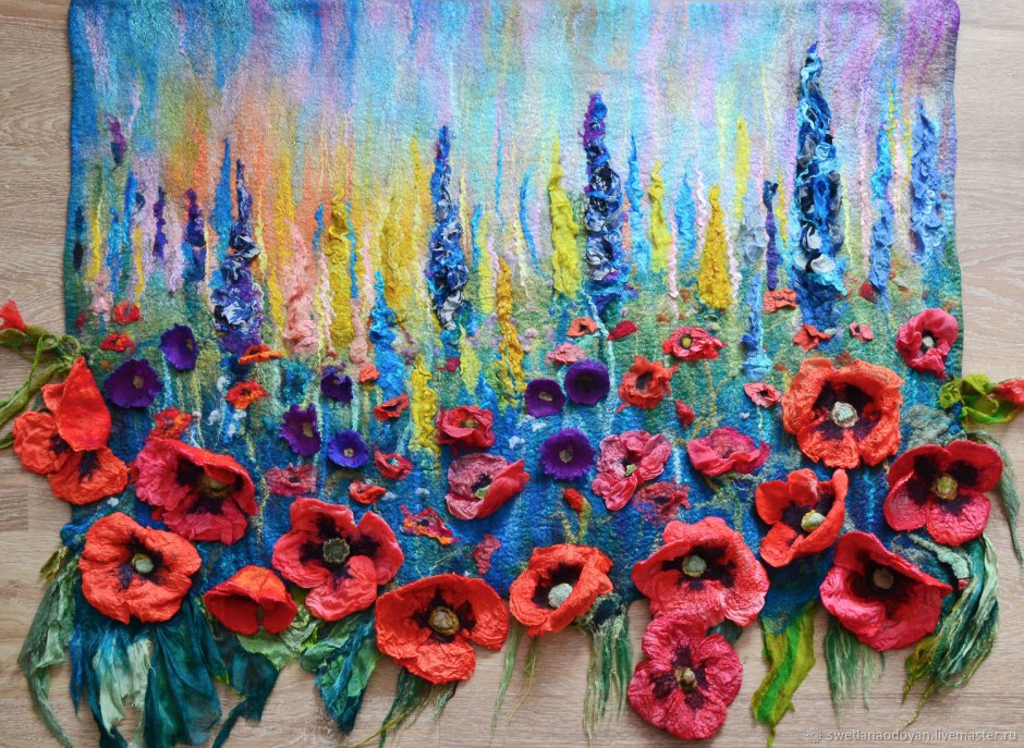 Валяное панно