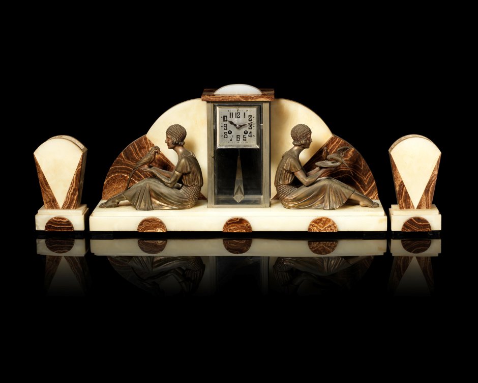 Каминные часы в стиле ар деко