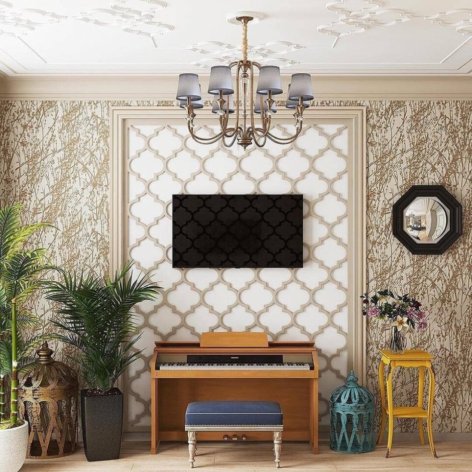 Родекор в интерьере лепнина