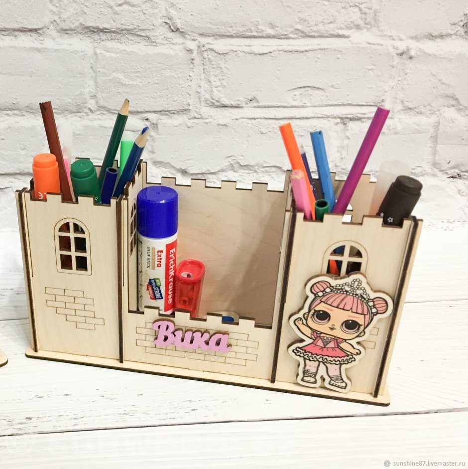 Органайзер для канцелярии из фанеры