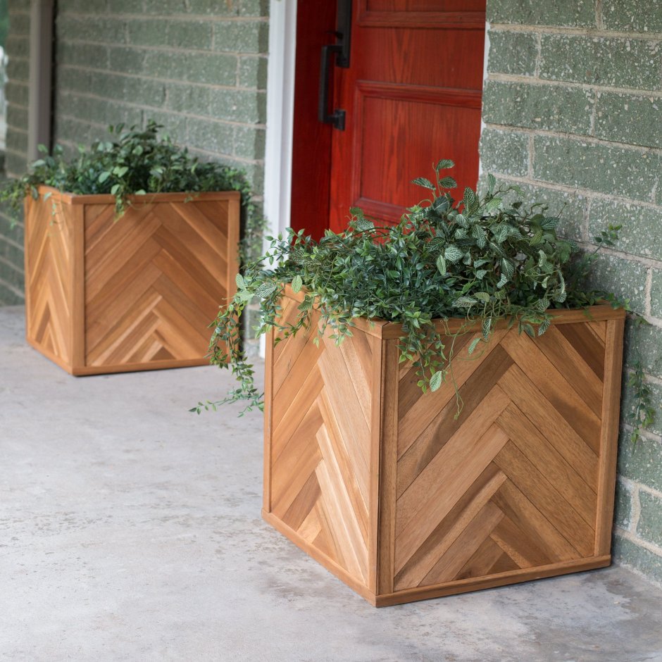 Деревянные Кадки для цветов уличные