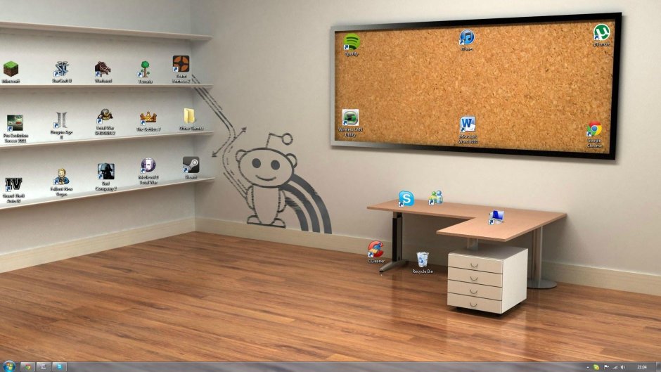 Комната для ярлыков рабочего стола
